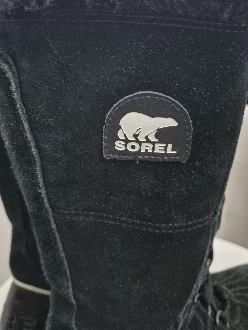 Sorel Tivoli High II Waterproof Suede Black winter Boots Size 8  Faux Fur Snow